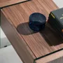 Night tables - Walnut and glass bedside table - ANGEL CERDÁ