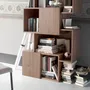 Mobilier et rangements pour bureau - Bibliothèque en bois de noyer avec portes - ANGEL CERDÁ