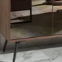 Mobilier et rangements pour bureau - Buffet en noyer avec portes miroir en verre noir - ANGEL CERDÁ