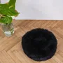 Lits - Lit Rond pour Animal en Peau de Mouton Naturelle – Noir - MELLOW CONCEPT STORE