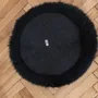 Lits - Lit Rond pour Animal en Peau de Mouton Naturelle – Noir - MELLOW CONCEPT STORE