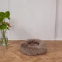 Lits - Lit Rond pour Animal en Peau de Mouton Naturelle - Greige - MELLOW CONCEPT STORE