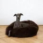 Lits - Lit Rond pour Animal en Peau de Mouton Naturelle - Marron - MELLOW CONCEPT STORE
