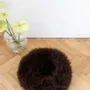 Lits - Lit Rond pour Animal en Peau de Mouton Naturelle - Marron - MELLOW CONCEPT STORE