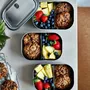 Boîtes de conservation - Lunch Box- Boite à Lunch 3 en 1 - Acier inoydable -1L - BLACK+BLUM EUROPE