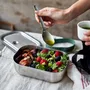Boîtes de conservation - Lunch Box- Boite à Lunch 3 en 1 - Acier inoydable -1L - BLACK+BLUM EUROPE
