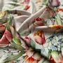 Scarves - Silk Scarf Tulips 90x90 CM - RALUFINEART