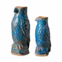 Vases - S/2 vases bleus perroquets - CHEHOMA