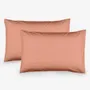Linge de lit - Set of 2pcs cotton pillowcases,50x70cm, Peach - DILIOS