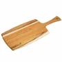 Kitchen utensils - Edge Grain Teak Wood Paddleboard 43.2cm x 19.1cm x 1cm - STOLF LTDA