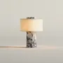 Lampes de bureau  - Auríe Portable Lamp in Linen & Calacatta Viola Marble - BLOSSHOLM