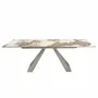 Dining Tables - Rectangular porcelain marble and steel extending dining table - ANGEL CERDÁ