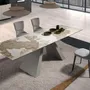 Dining Tables - Rectangular extending dining table in porcelain marble - ANGEL CERDÁ