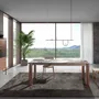 Sideboards - Walnut and fiberglass display cabinet with marble effect - ANGEL CERDÁ
