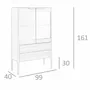 Sideboards - Walnut and fiberglass display cabinet with marble effect - ANGEL CERDÁ