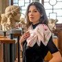 Foulards et écharpes - Foulard en soie Magnolia Grace 90x90 cm - RALUFINEART