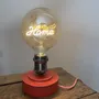 Objets de décoration - Pied de Lampe Gaïa Rouge - Ampoule Home - LES POTERIES DE SWANE