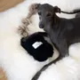 Decorative objects - Natural Sheepskin Dog Tug Toy - Black - MELLOW CONCEPT STORE