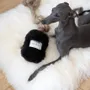 Decorative objects - Natural Sheepskin Dog Tug Toy - Black - MELLOW CONCEPT STORE