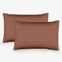 Bed linens - Set of 2 pieces cotton pillowcases, 50 x 70 cm, brown - DILIOS