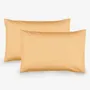 Linge de lit - Ensemble de 2 taies d'oreiller en coton, 50 x 70 cm, ocre - DILIOS