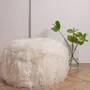 Poufs - Pouf / Ottoman en Peau de Mouton Naturelle – Blanc - MELLOW CONCEPT STORE