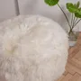 Poufs - Pouf / Ottoman en Peau de Mouton Naturelle – Blanc - MELLOW CONCEPT STORE