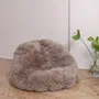 Poufs - Pouf en Peau de Mouton Naturelle – Greige - MELLOW CONCEPT STORE