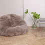 Poufs - Pouf en Peau de Mouton Naturelle – Greige - MELLOW CONCEPT STORE