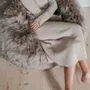 Poufs - Pouf en Peau de Mouton Naturelle – Greige - MELLOW CONCEPT STORE