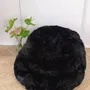 Poufs - Pouf en Peau de Mouton Naturelle – Noir - MELLOW CONCEPT STORE