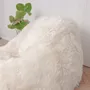 Poufs - Pouf en Peau de Mouton Naturelle – Blanc - MELLOW CONCEPT STORE