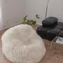Poufs - Pouf en Peau de Mouton Naturelle – Blanc - MELLOW CONCEPT STORE