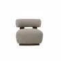 Fauteuils - FAUTEUIL 'MADRID' TISSU BOUCLÉ BEIGE/BRUN - FANCY