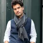 Scarves - INIS MOR gray men's scarf - AV08 PARIS
