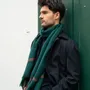 Scarves - Men's dark green wool scarf - AV08 PARIS