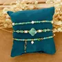 Jewelry - Steel and Turquoise Multirow Bracelet - MERVEILLES DU MONDE BIJOUX