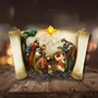 Nativity scenes and santons - Light-Up Nativity Scene Scroll – “Joy to the World” Design - BLUE STAR B.V.