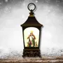 Nativity scenes and santons - Classic LED Nativity Lantern with Glitter, Warm White Light, Timer & DC - BLUE STAR B.V.