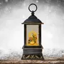 Nativity scenes and santons - Compact LED Nativity Lantern with Music, Warm White Light, Glitter & DC - BLUE STAR B.V.
