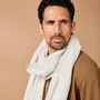 Foulards et écharpes - Chèche homme rayé bleu ciel blanc SIDI KAOUKI - AV08 PARIS