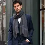 Scarves - INIS MOR gray men's scarf - AV08 PARIS