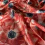 Scarves - Silk Scarf Red Muse 90X90 CM - RALUFINEART