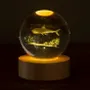 Cadeaux - Veilleuse verre gravée sur base en bois LED avec télécommande. - LIGHT ME UP