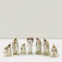 Crèches et santons - Crèche Élégante – Ensemble de 8 Figurines Blanc et Or - BLUE STAR B.V.