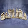 Crèches et santons - Crèche Élégante – Ensemble de 8 Figurines Blanc et Or - BLUE STAR B.V.