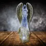 Nativity scenes and santons - LED Light-Up Angel Figurine – White Glow with Glitter Finish - BLUE STAR B.V.