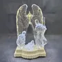 Nativity scenes and santons - Crystal-Style LED Nativity with Angel Wings – Light & Music Feature - BLUE STAR B.V.