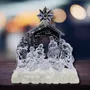 Nativity scenes and santons - Crystal-Style LED Nativity Scene – Lighted with Music & Star Detail - BLUE STAR B.V.