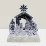 Nativity scenes and santons - Crystal-Style LED Nativity Scene – Lighted with Music & Star Detail - BLUE STAR B.V.